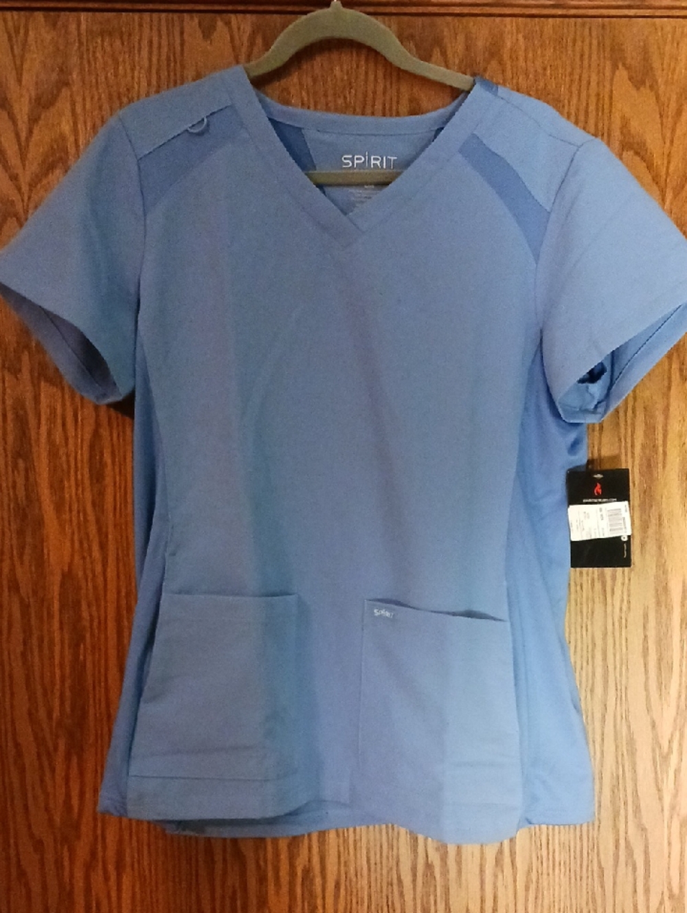 NWT Women's Spirit Scrubs V Neck Short Sleeve Top